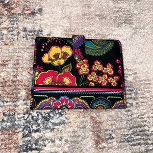 Vera Bradley Black Floral Wallet